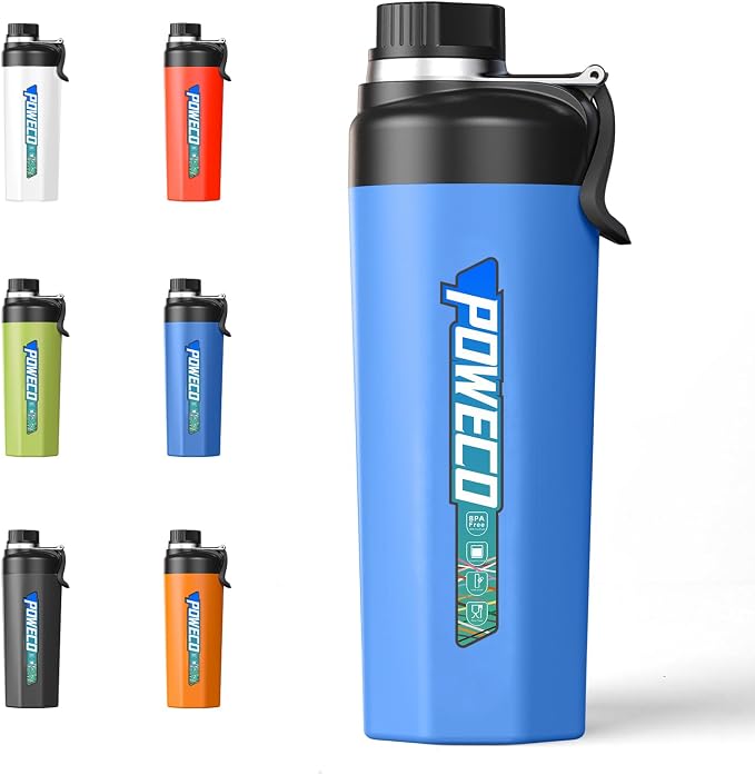 Ceramic Lined Water Bottle, 18 oz Insulated Travel Mug by Unknown
