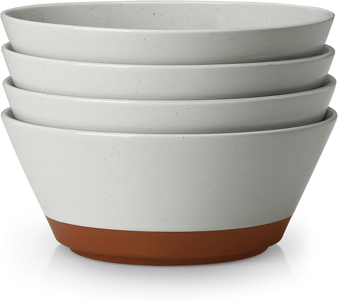 MALACASA Soup Bowls, Ceramic Salad Bowls Set of 4, 36oz Ceramic Bowls | by MALACASA
