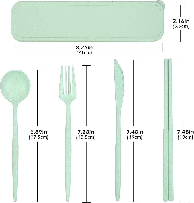 4 Sets Reusable Utensils Set - Image 2