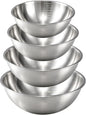 Gronivex Stainless Steel Mixing Bowls Set, 4-Piece | Food-Grade Metal, by GRONIVEXHOMEGOODS
