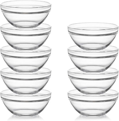 Sweejar 4 inch Small Glass Bowls Set, 7 oz Prep Bowls by Sweejarco1949