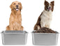 1.25 Gallon Dog Water Bowl, 2 Pack Stainless Steel Dog Bowls | 12.6 x 8.7 x 3.9 by Lonepetu