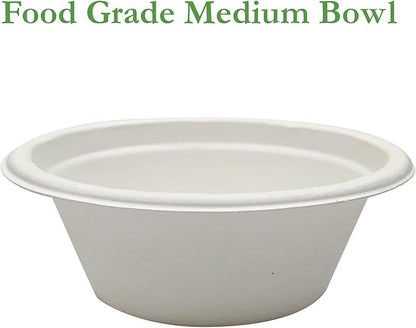 6 oz. Compostable Bowls [100-Pack] – Eco-Conscious Soup Bowls Made from Sugarcane Bagasse Fiber – Heavy-Duty, Microwave & Refrigerator Safe – Ideal for Parties, Snacks & Everyday Meals (6 oz [160ml])
