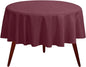 Gee Di Moda Round Tablecloth - 132 Inch Burgundy Round Table Cloth for 72 to 96 Inch Round Tables - Heavy Duty Washable Fabric - for Buffet Table, Holiday Party, Dinner, Wedding & Baby Shower