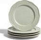 salad plates set of 4, 10.5 inch Reactive Glaze Stoneware Dinner Dish Set for Dessert, Salad, Appetizer, platos de ceramica Dishwasher & Oven Safe, Scratch Resistant-Sesame White