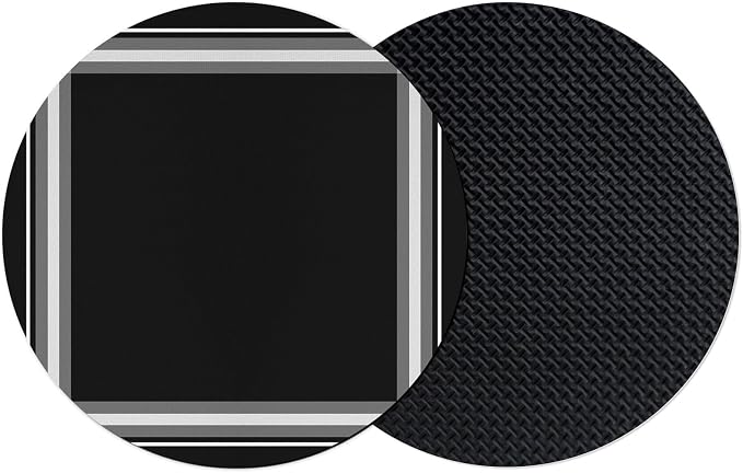 Black Grid Coasters Set of 2 Absorbent Coasters by Unknown