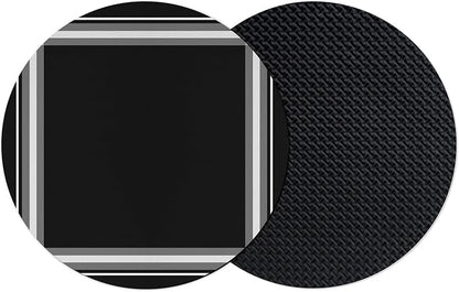 Black Grid Coasters Set of 2 Absorbent Coasters by Unknown