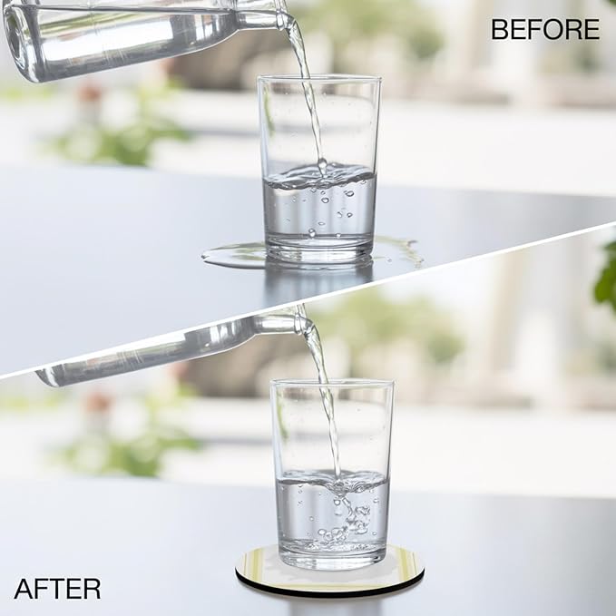 Coasters Set of 6, Modern Simple Stripes Lines Pattern Absorbent Cup Coaster - Image 5