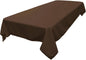 LA Linen Polyester Poplin Washable Rectangular Tablecloth, Stain and Wrinkle Resistant Table Cover 60x90, Fabric Table Cloth for Dinning, Kitchen, Party, Holiday 60 by 90-Inch, Brown