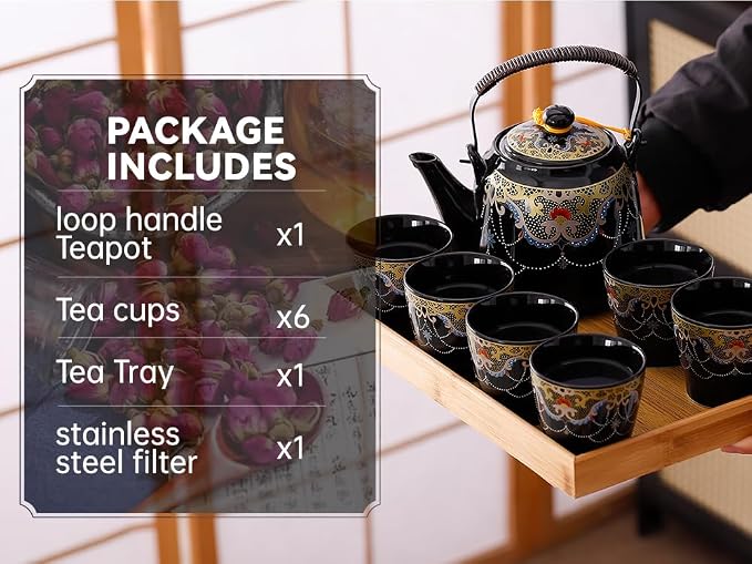 Japanese Tea Set for Adults, Japanese Teapot Set - Image 5