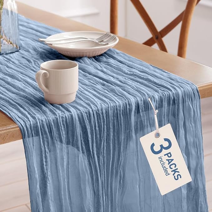 Pureegg 3-Pack Cheese Cloths Table Runner, Baby Shower, Wedding and Farmhouse by Pureegg