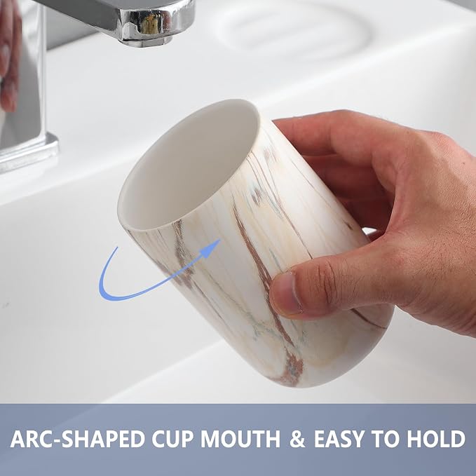 Brown Marble Toothbrush Holder - Image 3