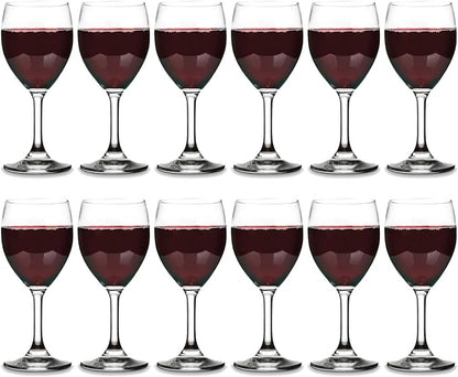 Vikko 11.5 Oz Wine Glasses Set of 12, Stemmed Wine Glasses for Red and White Wine, Thick and Durable Wine Glasses, Copas De Vino, Small Wine Glasses with Stem