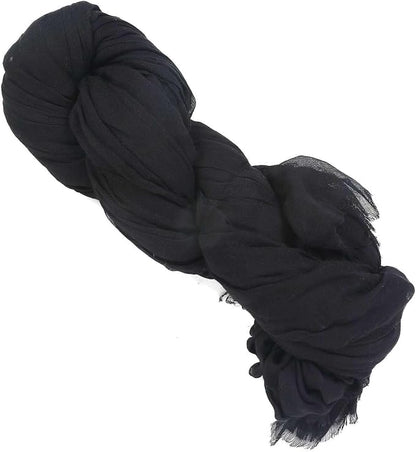 Efavormart 20ft Black Gauze Cheesecloth Wedding Arch Drapery Fabric, Extra Long - Image 6