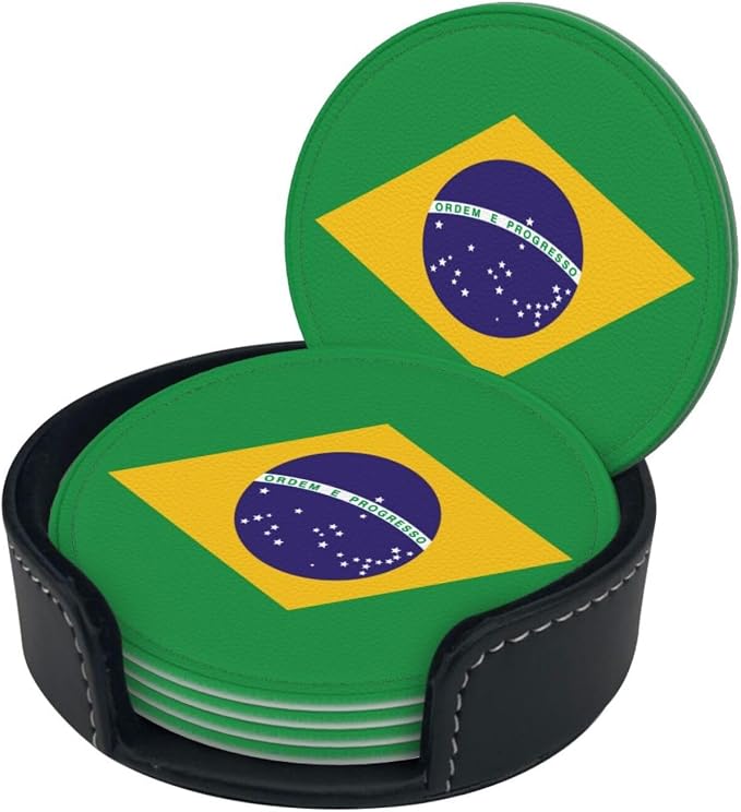 Brazilian Flag Coasters for Drinks - Image 2