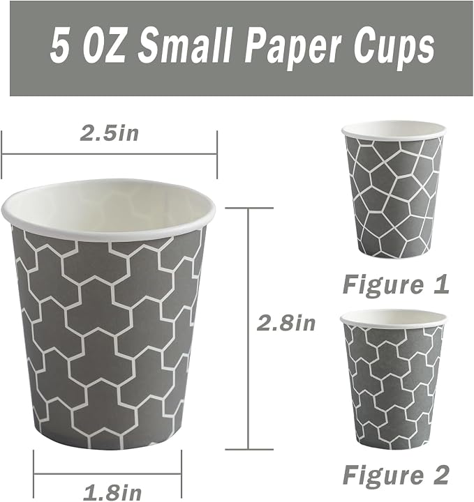 300 Pack 5oz Bathroom Paper Cups, Disposable Dixie Small Cups | Leak-Proof - Image 2