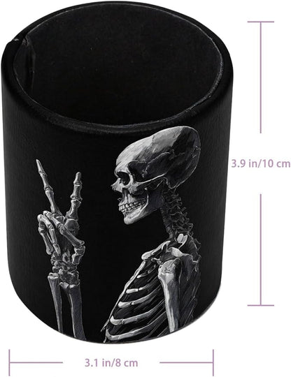 Cool Skeleton Leather Pen Holder - Image 3
