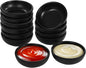 12 Pcs Soy Sauce Dish, 1.7 oz Black Dipping Bowls, Stackable Pinch Bowls, Unbreakable Small Bowl for Dips, Dip Bowl for Parties Parties, BBQs, Restaurants