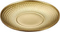 BESPORTBLE Creative Hammer Textured Stainless Steel Fruit Serving Tray Round Dinner Plate for Outdoor Camping and Indoor Use, Vintage Gold Diamond Pattern