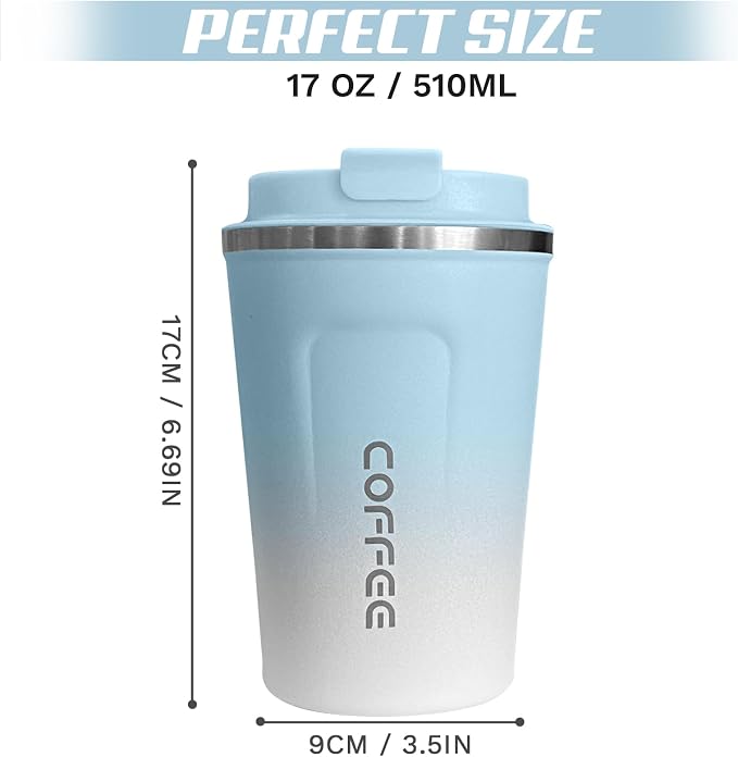 SPLMIFA Travel Coffee Mug Leak-Proof, Reusable Coffee Cups - Image 5