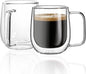 Aurzen 2 Pack Double Walled Glass Coffee Mugs by Aurzen