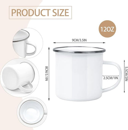 YOUKE OLA 16 Pack Sublimation Blanks Enamel Mug Camping Outdoor Coffee Travel - Image 2