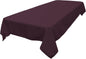 LA Linen Polyester Poplin Washable Rectangular Tablecloth, Stain and Wrinkle Resistant Table Cover 60x84, Fabric Table Cloth for Dinning, Kitchen, Party, Holiday 60 by 84-Inch, Eggplant