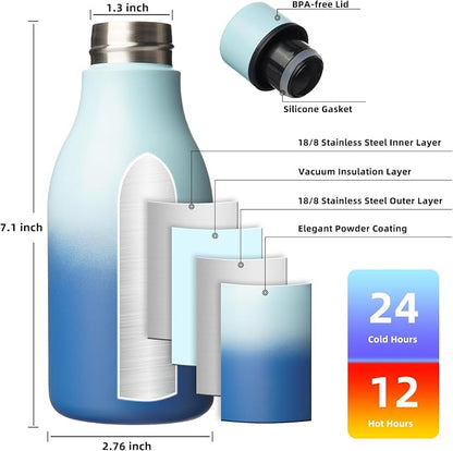 BJPKPK 12oz Insulated Water Bottle, Stainless Steel Bottle - Image 3