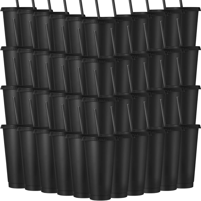 Honeydak 150 Pack Tumbler with Straw and Lid Bulk Cups by Honeydak