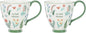 Oneida First Blooms Green Porcelain Mug Set by Oneida