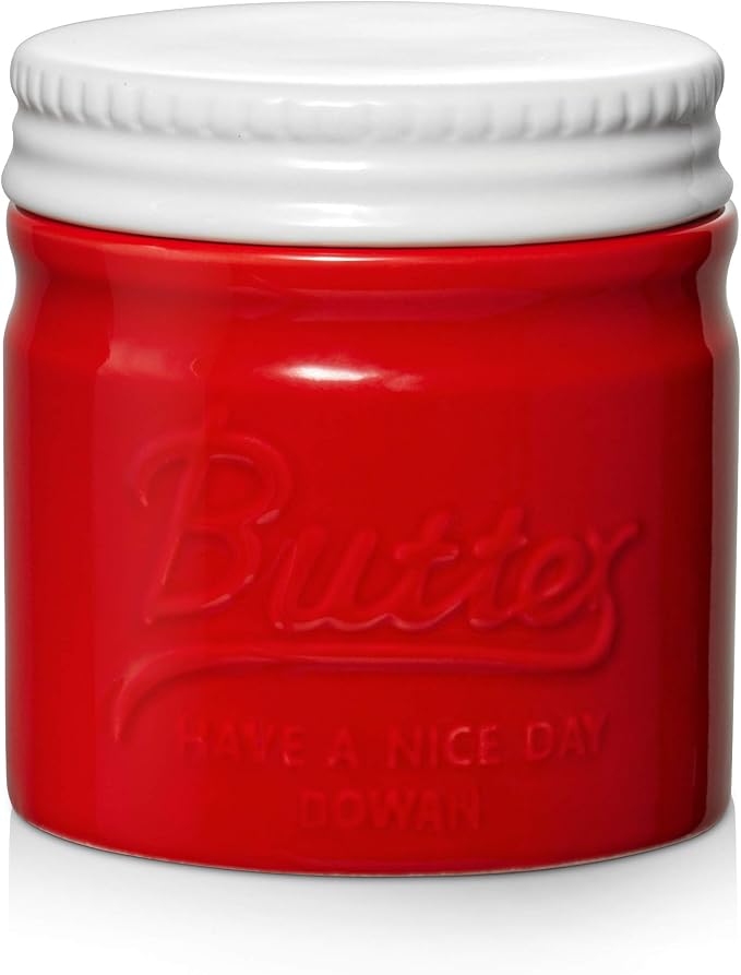 DOWAN Butter Dish for Christmas, Porcelain Butter Keeper Crock, French Butter by DOWAN
