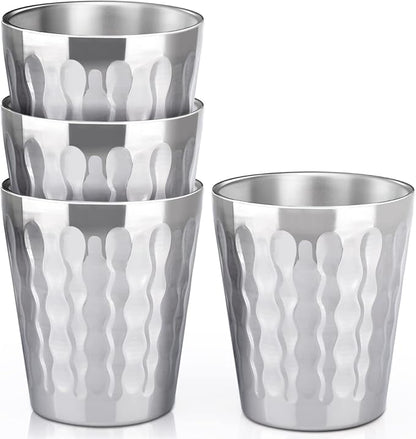 Beasea 10oz Stainless Steel Cups, 4 Pack Double Wall Metal Stackable Insulated - Image 6