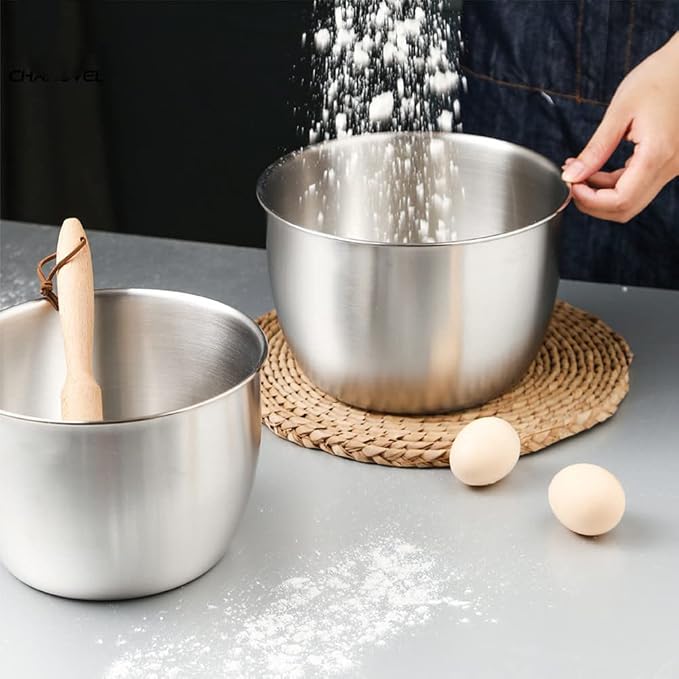 Gigicloud Stainless Steel Mixing Bowl, 304 Stainless Steel Deep Bowl Deep - Image 4