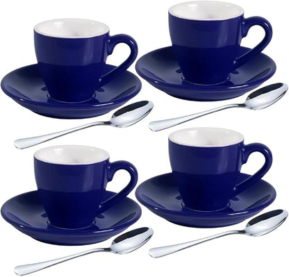homEdge Porcelain Espresso Shot Cup Set - 80 ml / 2.67 oz by homEdge