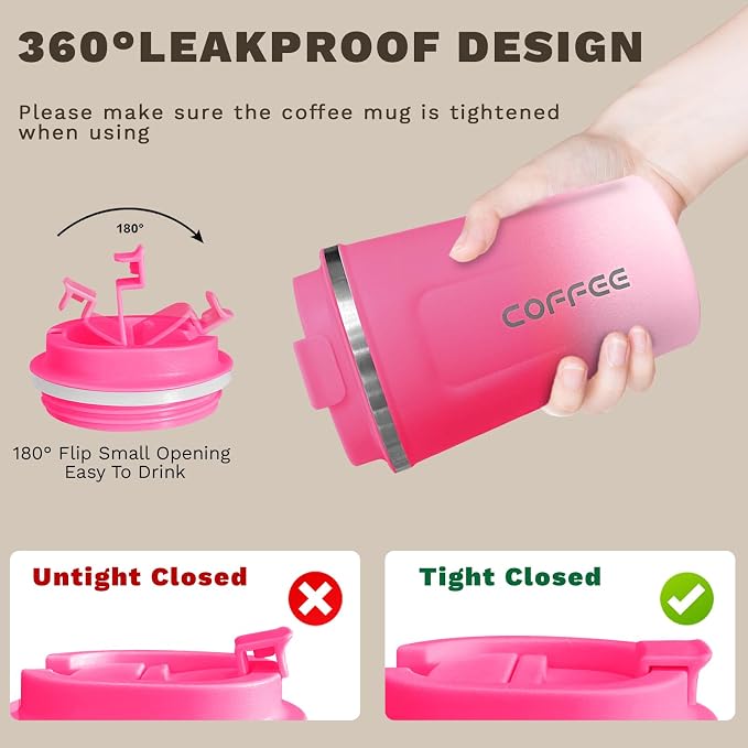 SPLMIFA Travel Coffee Mugs Leak-Proof, Reusable Coffee Cups - Image 5