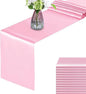 12 Pack Pink Table Runners, Satin Table Runner 12x108 Inches Long, Silk and by HMQIANG
