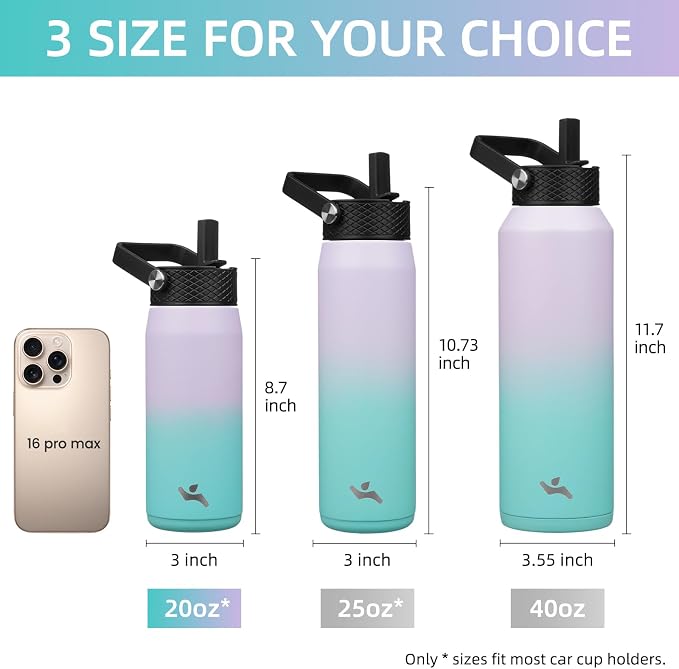 Konokyo 20 oz Insulated Stainless Steel Water Bottle - Image 5