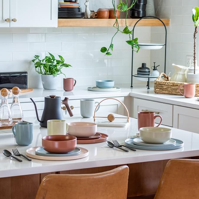 Everything Kitchens Modern Flat Dinnerware Collection - Image 5