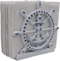 THDC Nautical Napkin Holder, Lunch, Dinner, Nautical Collection Napkin Holder, Made of Metal (Anchor Distressed White)