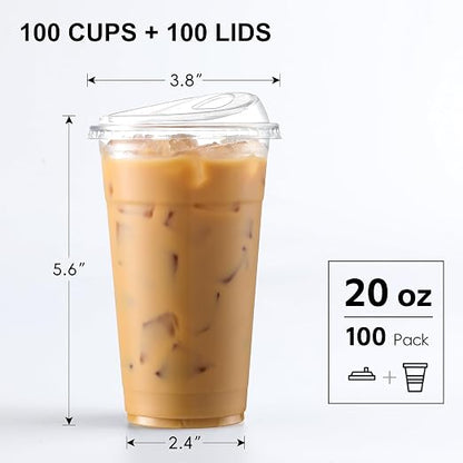 AOZITA 100 Pack 20 oz Plastic Cups - Image 2