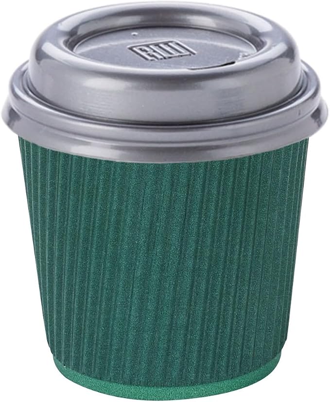 4 oz Forest Green Paper Coffee Cup - Image 6