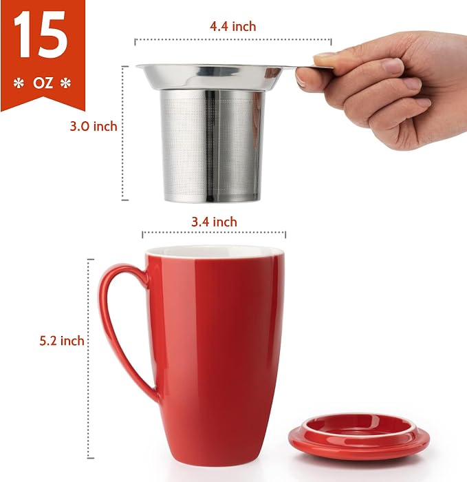 Sweese 15 OZ Porcelain Tea Mug - Image 2