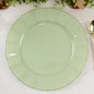 Efavormart 10 Pack | Sage Green 11" Round Plastic Dinner Plates, Disposable by efavormart