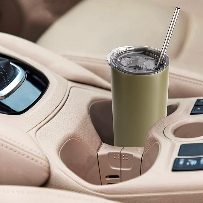 6 Pack Stainless Steel Skinny Tumbler, 20 OZ Double-Insulated Water Tumbler Cup - Image 6