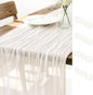 Ivory Cheesecloth Table Runner 120 Inches 4 Pack Gauze Table Runner | Summer by LINXTAR