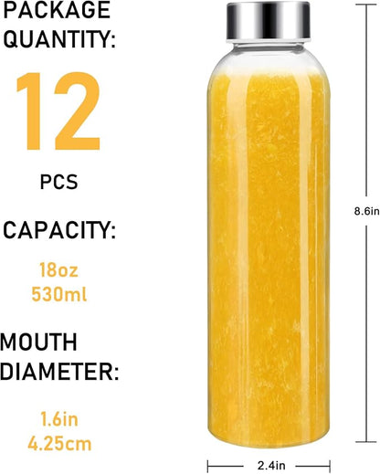 Sursip 18 oz Glass Water Bottles - Image 7