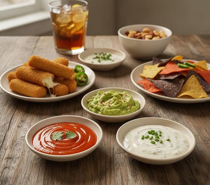 4 Inch Wheat Straw Plates 8 Pieces, Lightweight and Unbreakable Dipping Bowls - Image 4
