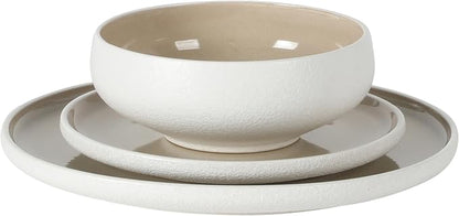 Gibson Elite Pacifco Beach Plates and Bowls Sets, 12-Piece Stoneware Dinnerware - Image 9