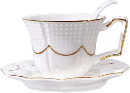 Tea Cup and Saucer Set for 1, 6.8 Oz | Coffee Cup by Unknown