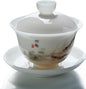 Liang baobao Ice Jade White Porcelain Gaiwan, 5oz Teacup Suet-fat Jade by Liangbaobao